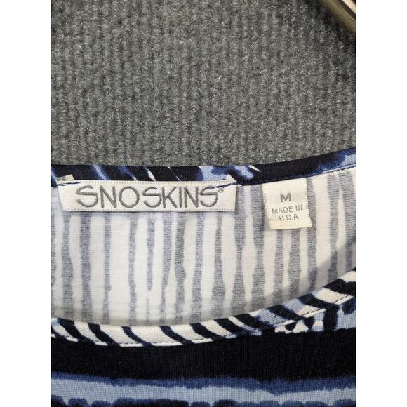 Snoskins Top Womens Medium Abstract Tee Layer T-Shirt Athletic Active Stretchy - Picture 3 of 10